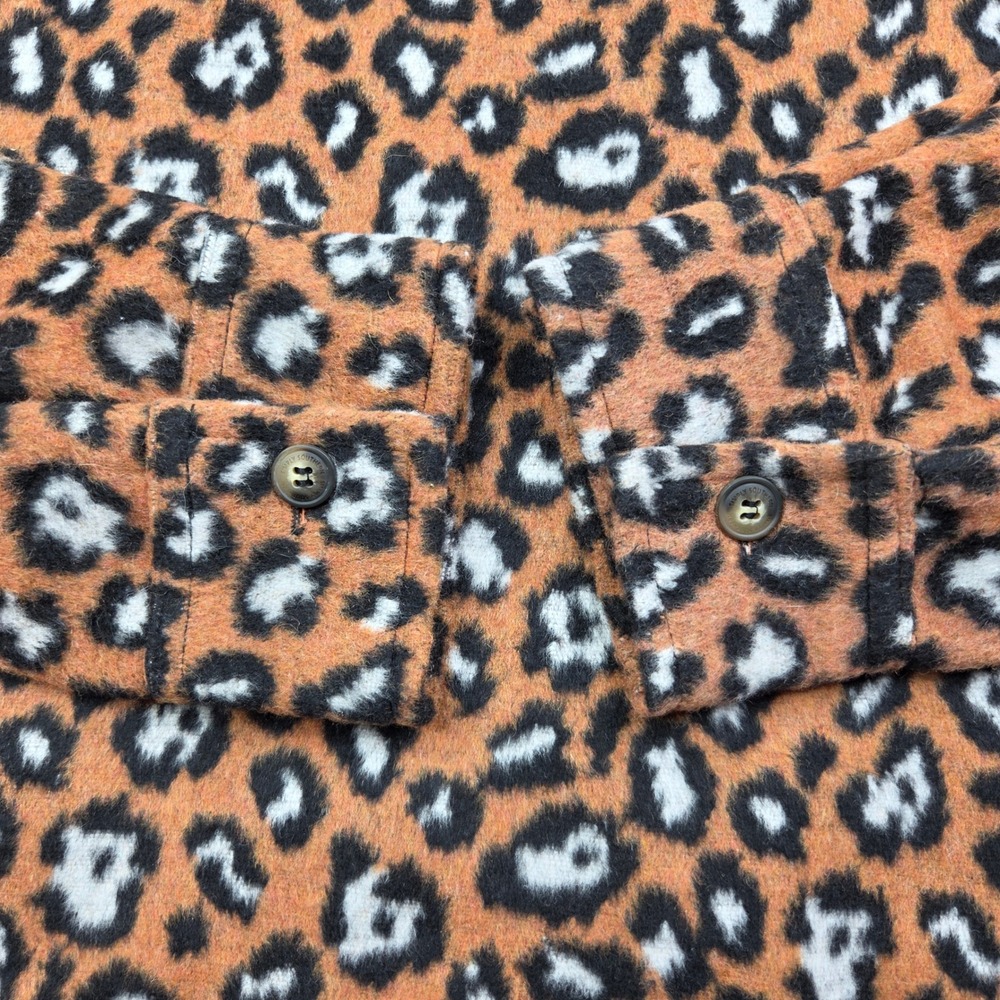 Simply Southern Women 2X Leopard Animal Print Fleece Shacket Button Shirt Jacket - Picture 7 of 12